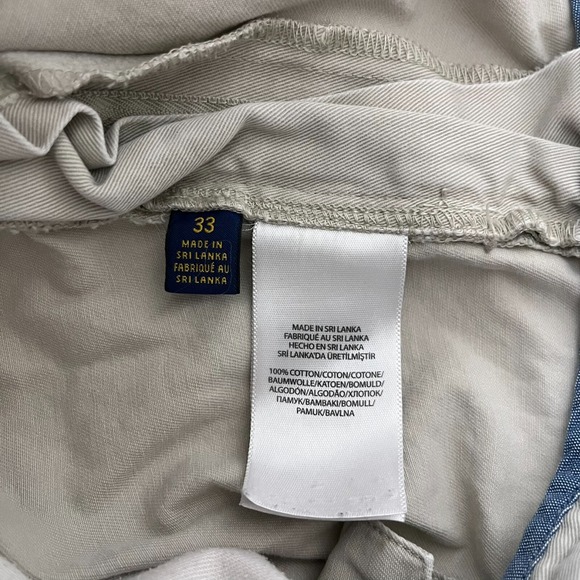 Polo Ralph‎ Lauren Chino Shorts Men's 33 Khaki Classic Fit 9" Inseam Flat Front - Picture 6 of 11
